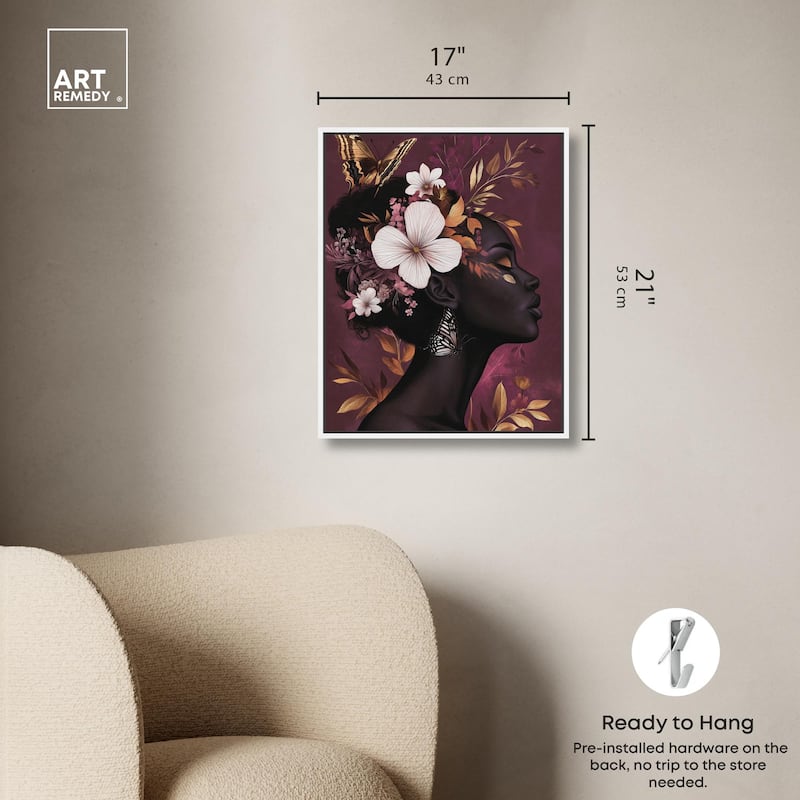 She Blooms in Darkness I Canvas by Art Remedy