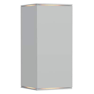 Eglo Tabo 2-light Silver Outdoor Wall Light with Clear Glass