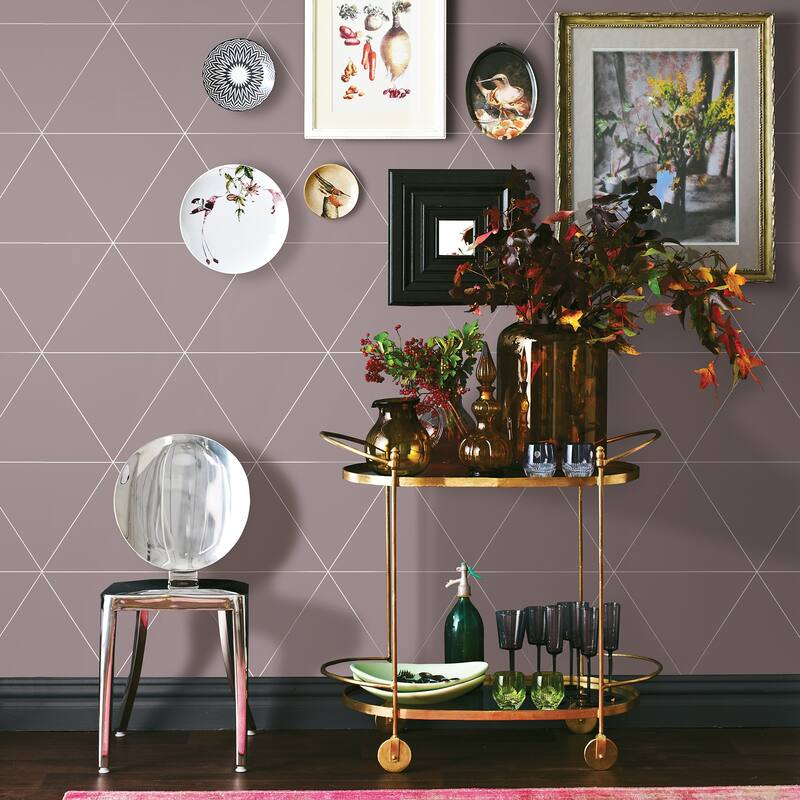 A-Street Prints Twilight Purple Geometric Wallpaper