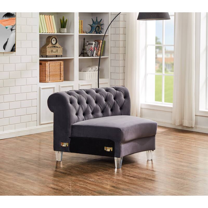Mousseau 138.6" Velvet Symmetrical Modular Sectional