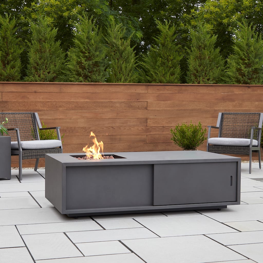 Vance 60" LP Fire Table in Weathered Slate by Real Flame
