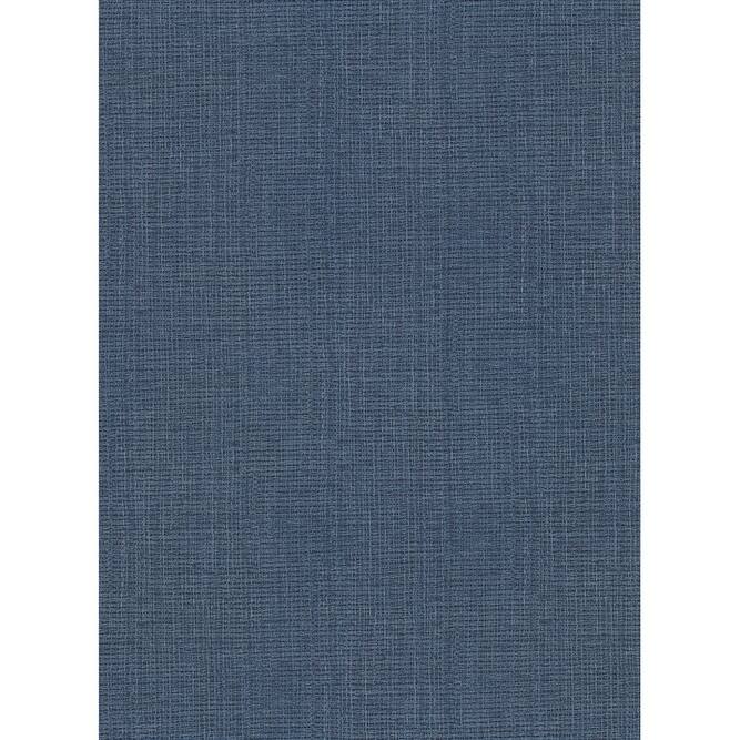 Warner Claremont Indigo Faux Grasscloth Wallpaper