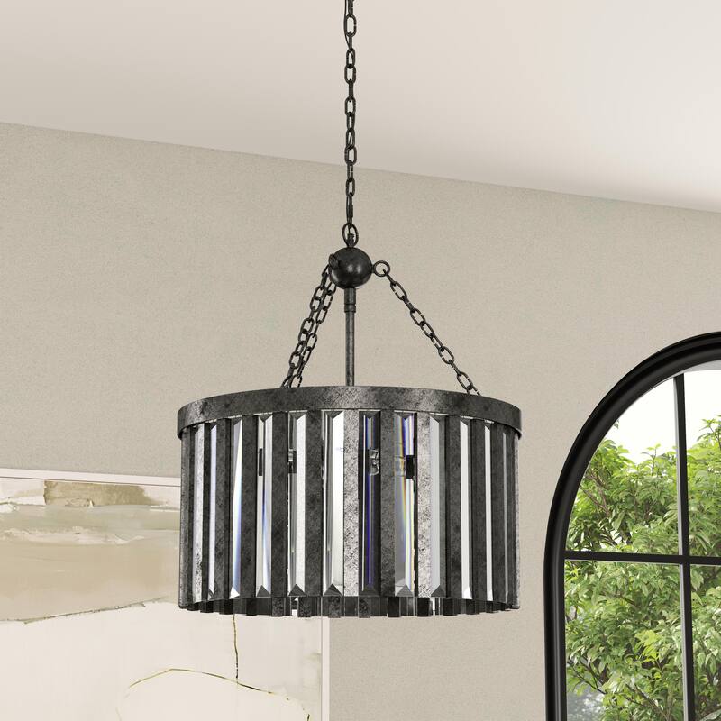 Olympia 4-Light Chandelier by Kosas Home - Grey