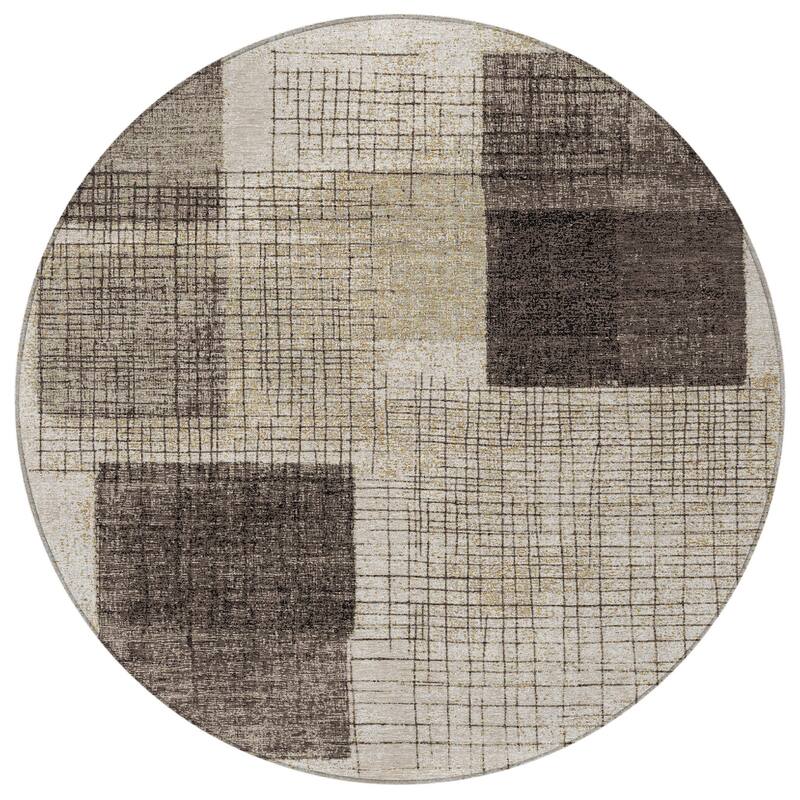 HomeRoots Geometric Transitional Rectangle Outdoor Rug