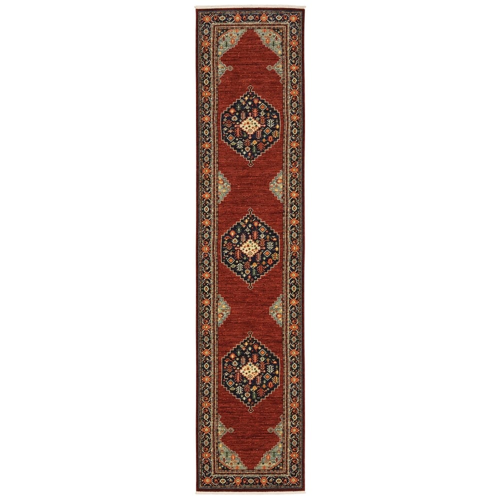 Style Haven Leander Classic Persian Fringed Wool Blend Area Rug