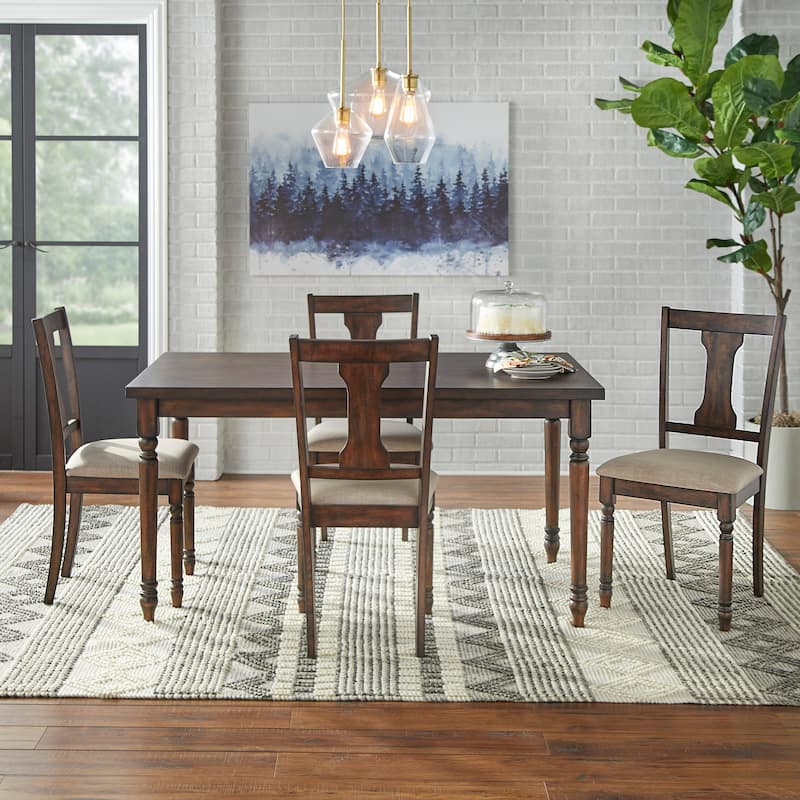 Simple Living Burntwood Dining Table - 29"h x 60"w x 36"d
