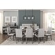 preview thumbnail 1 of 12, Ferrara Gray Rustic Modern Fabric Dining Room Set 10-Piece Sets