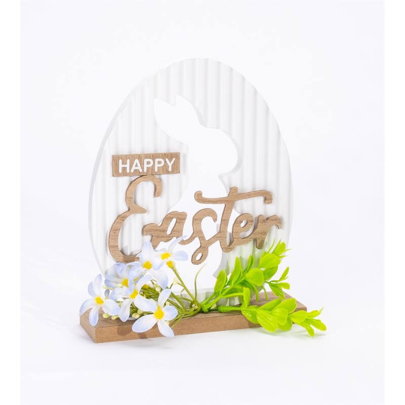 Happy Easter Rabbit Tabletop Sign