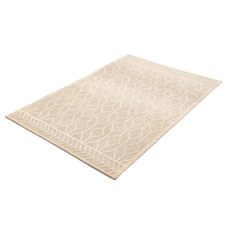 ECARPETGALLERY Braid weave Sienna Grey Wool Rug - 5'0 x 7'9