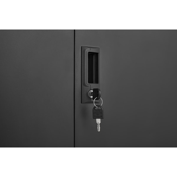 Black Metal Wardrobe Locker Storage Cabinet for Hanging and