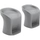 preview thumbnail 12 of 10, Ledge Lounger In Pool Barstools, Outdoor Patio, 22" Height - Set of 2 Grey Granite