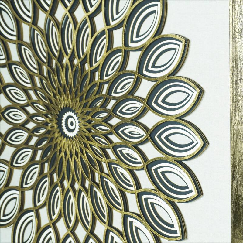 HUJI Abstract Geometry Art Shadow Box Wall Decor