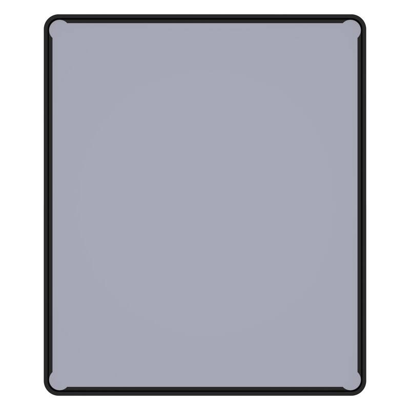 30 x 36 Inch Black Metal Framed Rectangular Tempered Bathroom Mirror for Wall