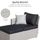 preview thumbnail 14 of 19, 3-piece Patio Furniture Sets Resin Wicker Outdoor Sectional Sofa Chat Set