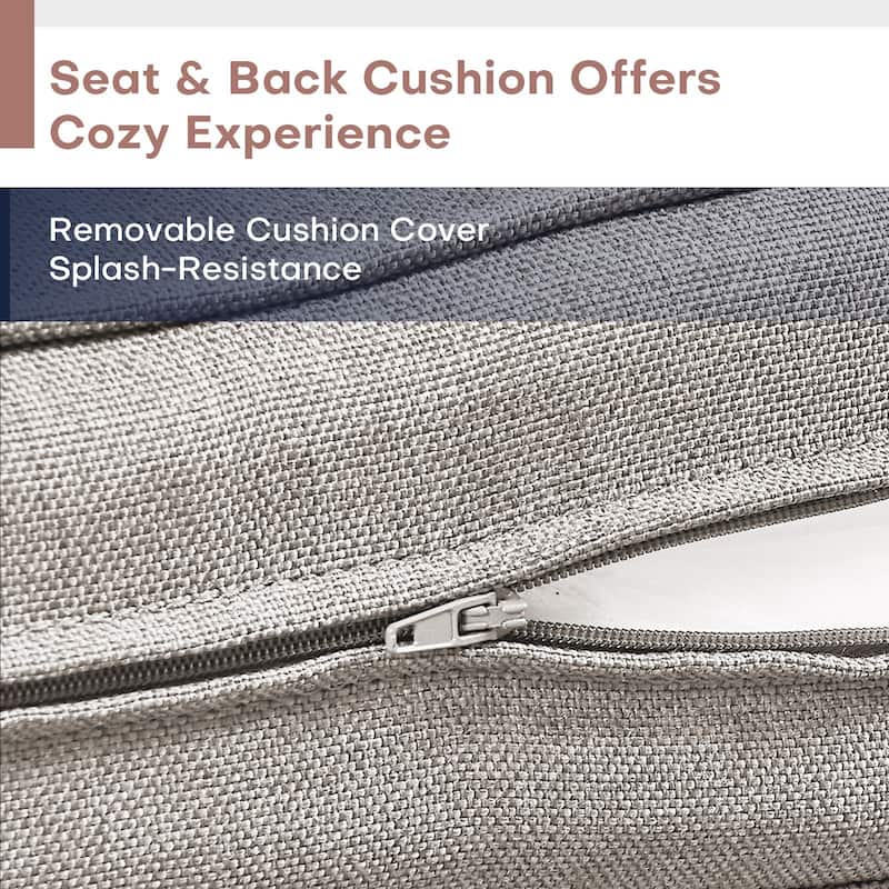 Pocassy Patio Swivel Chair with Soft Cushion