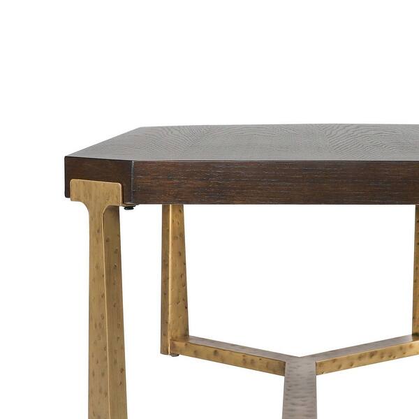 Mid Century Modern Coffee Table Rectangle Wood And Gold Sofa Table Overstock 32006890
