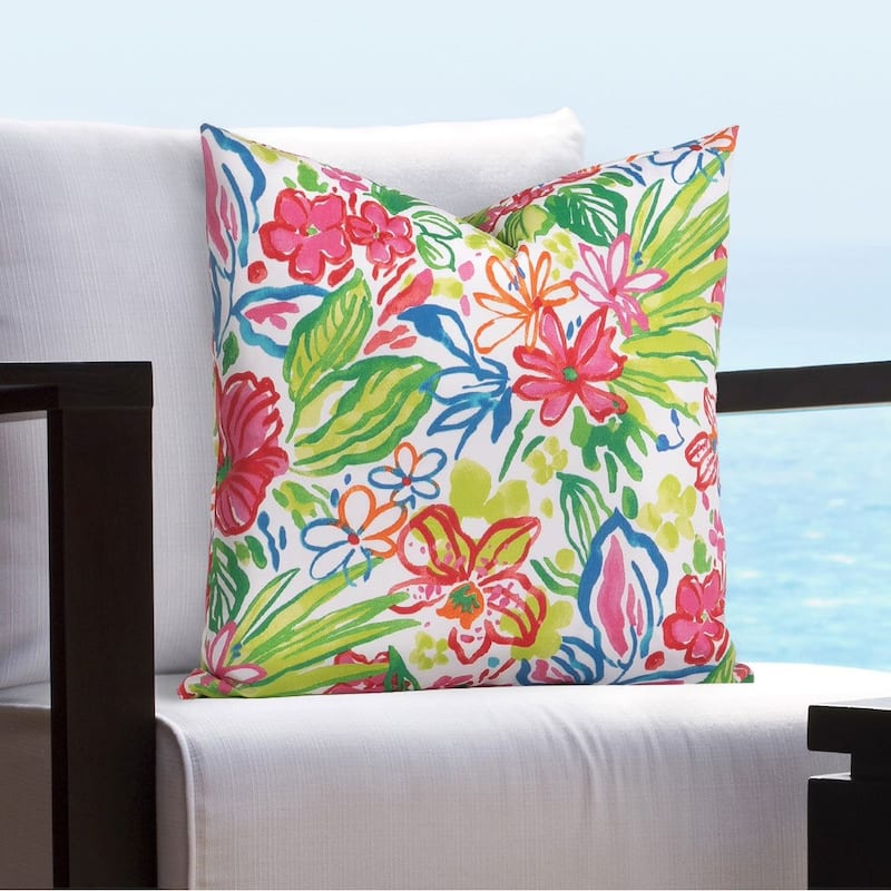 Sis Covers Palm Island Indoor/ Outdoor Throw Pillow