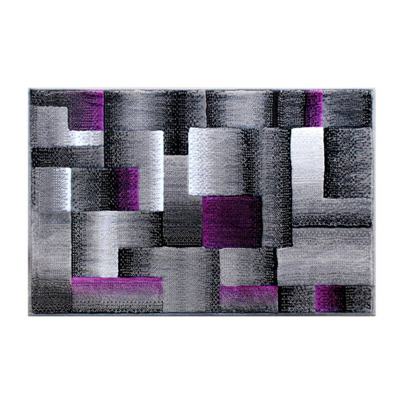 Modern Geometric Style Color Blocked Indoor Area Rug