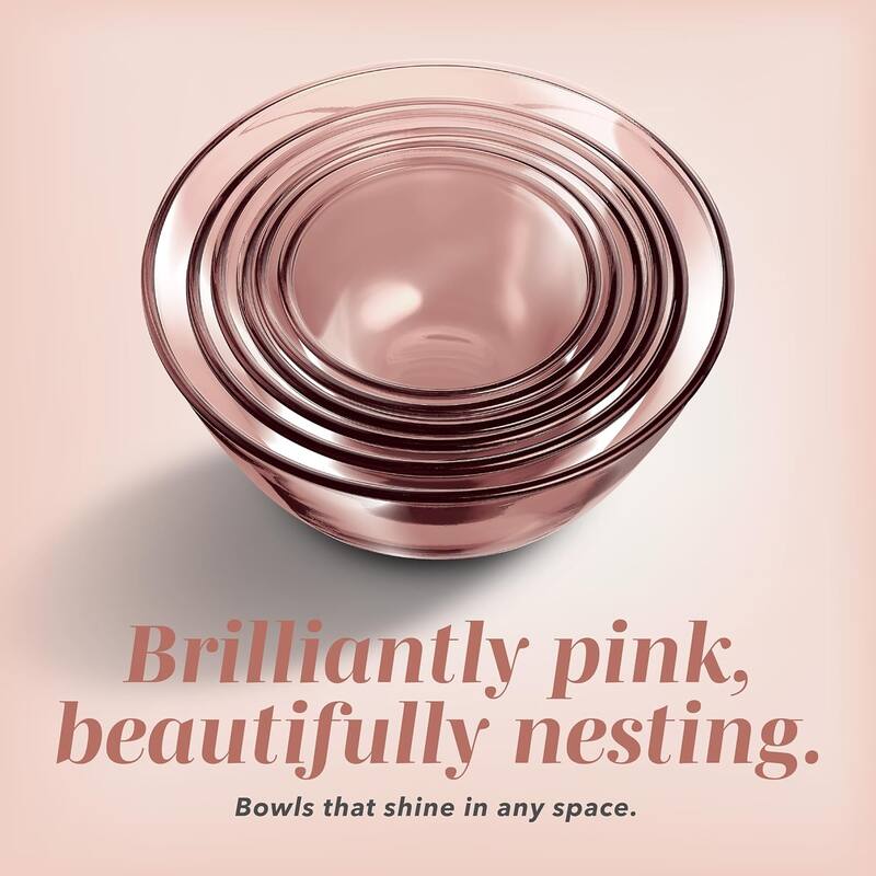 COOK WITH COLOR 12 Pc Glass Nesting Mixing Bowl Set with Lids for Cooking and Prep