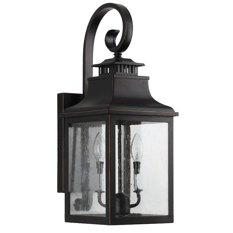 Morgan 2 Light Outdoor Wall Mounted Lighting-Oil Rubbed Bronze Finish - Oil Rubbed Bronze - Oil Rubbed Bronze