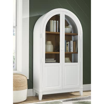 Signature Design by Ashley Dagandale White/Brown Accent Cabinet - 40" W x 16" D x 74.13" H