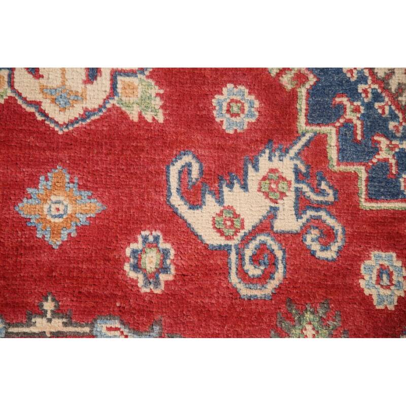 Traditional Kazak Area Rug Handmade Living Room Wool Carpet - 4'11" x 6'5"
