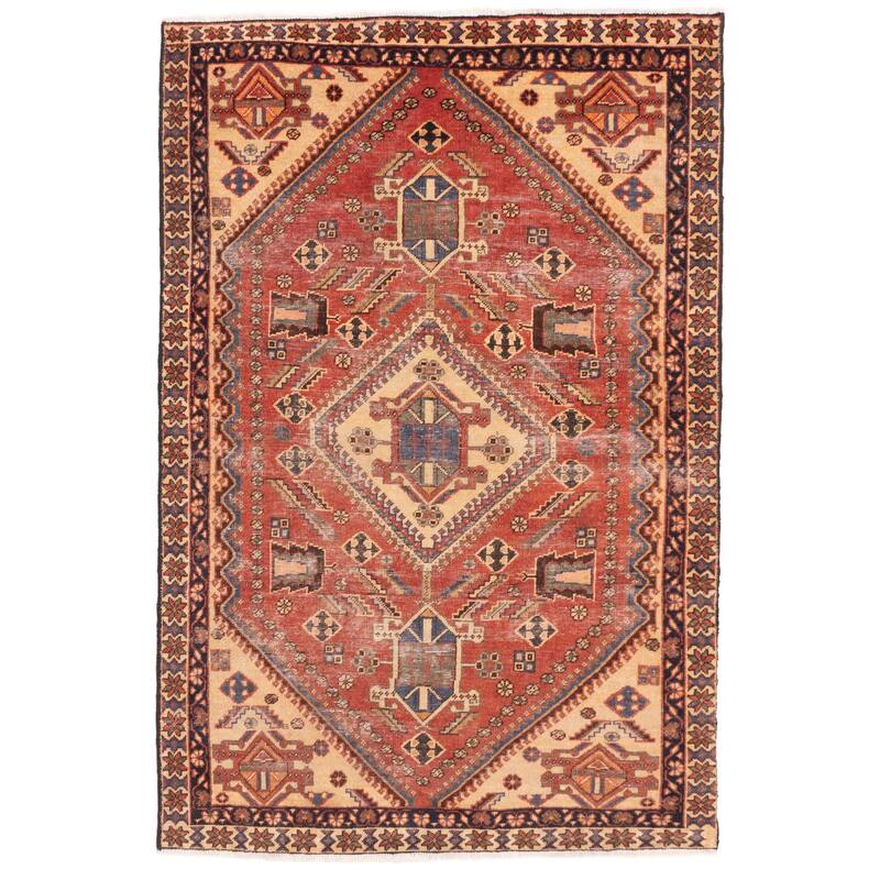 ECARPETGALLERY Hand-knotted Antalya Vintage Dark Copper Wool Rug - 4'5 x 6'7