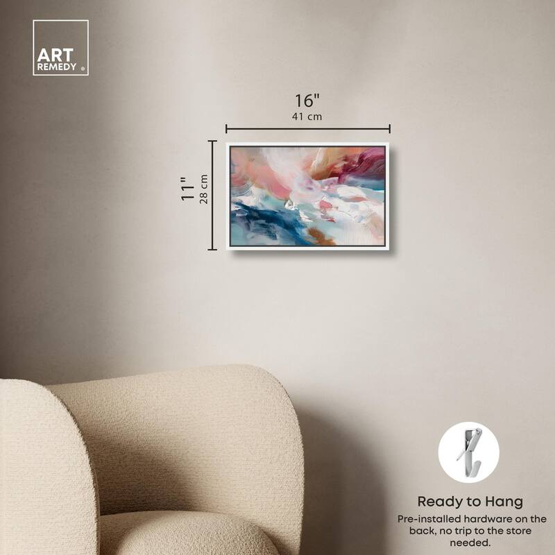 Rosy and Ocean Hues I Canvas by Art Remedy
