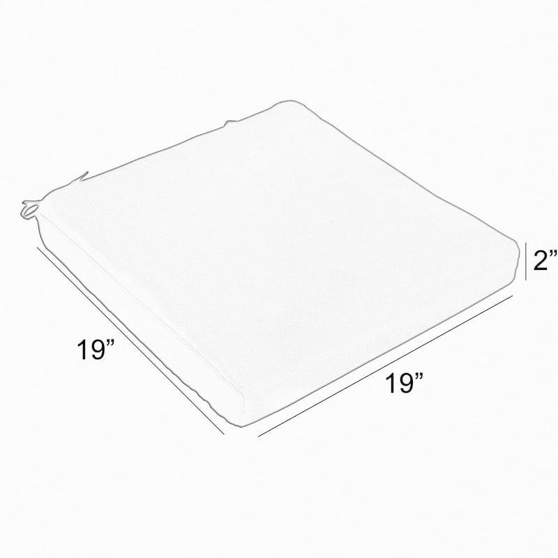 Sorra Home Sunbrella Outdoor Corded Chair Pad Set of 2