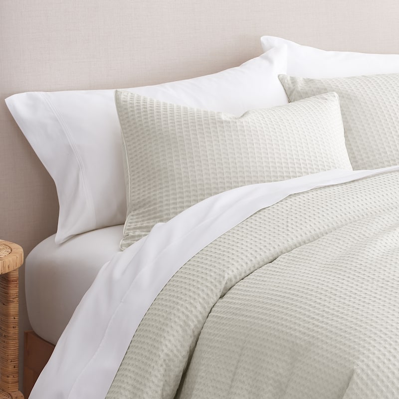 GAIAM® Relax Organic Cotton Waffle 3pc Comforter Set