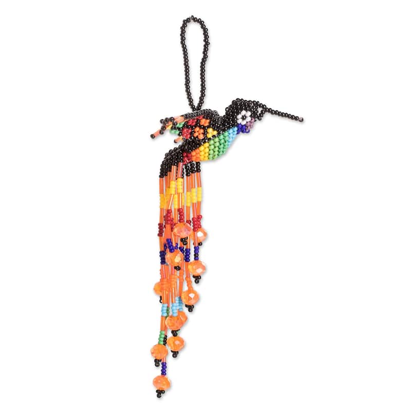 Novica Handmade Hummingbird Waterfall Beaded Home Accent