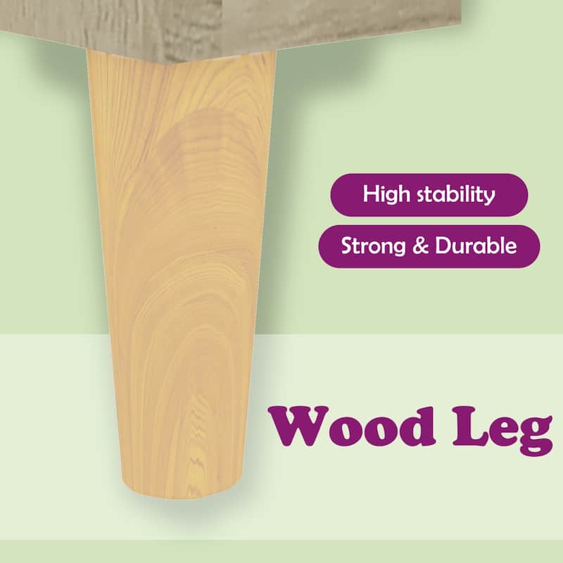 vidaXL Bed Cabinet Engineered wood, Solid eucalyptus wood