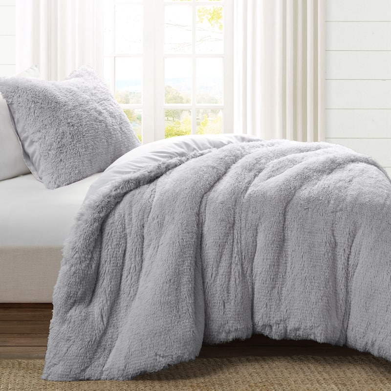 Lush Decor Emma Faux Fur Comforter Set