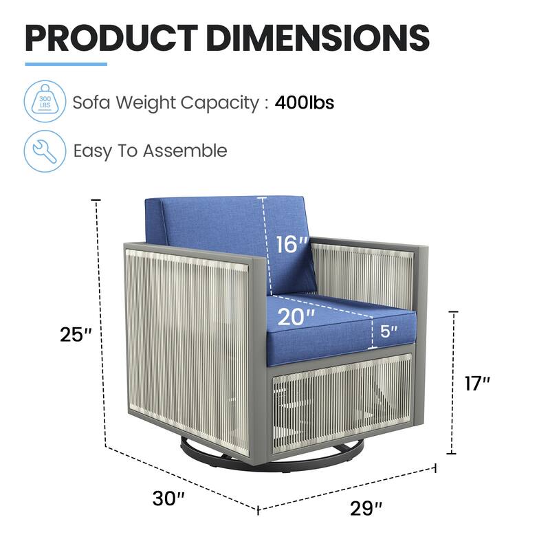Outdoor Swivel Gliders Chair Rattan Rocking Chair