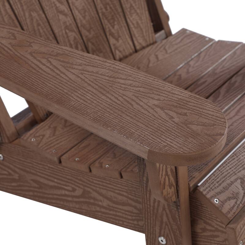 Haven Folding Poly Resin Plastic Adirondack Chair