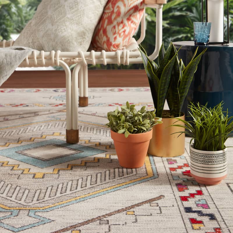 The Curated Nomad Don Chee Tribal Medallion Indoor/ Outdoor Area Rug