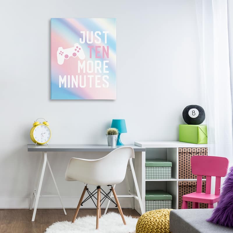 Stupell Pastel Ten More Minutes Gamer Canvas Wall Art Design By Lux + Me Designs