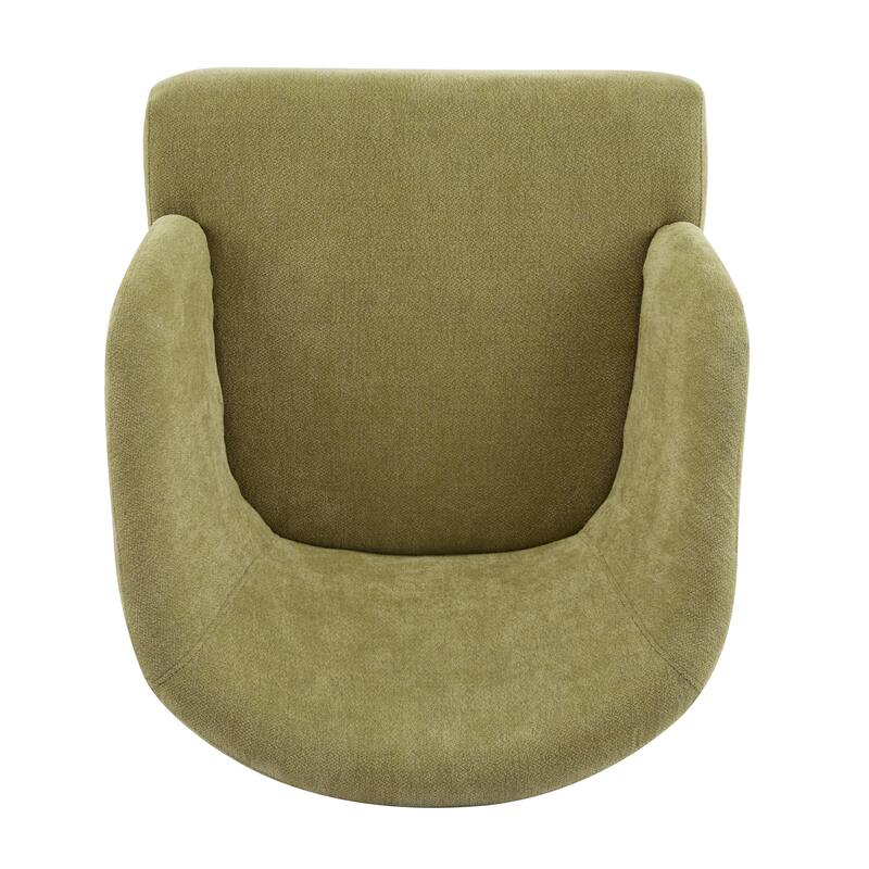 Mid-Century Accent Chair with Round Back