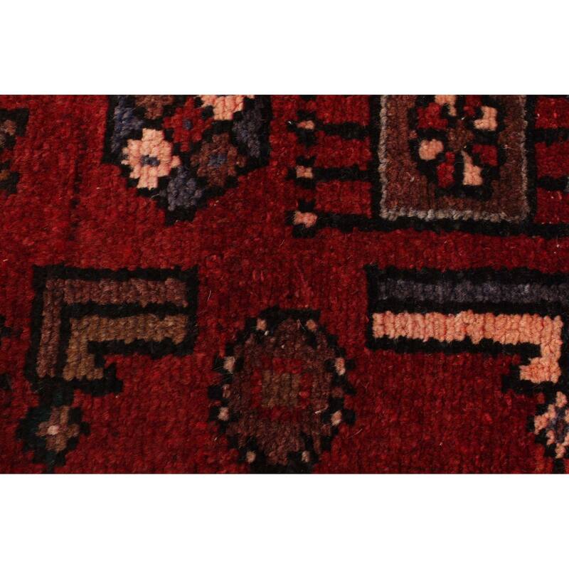 ECARPETGALLERY Hand-knotted Andelz Dark Red Wool Rug - 4'2 x 7'9