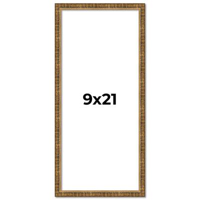 9x21 Frame Gold Kingsley Distressed Solid Wood Picture Frame Width