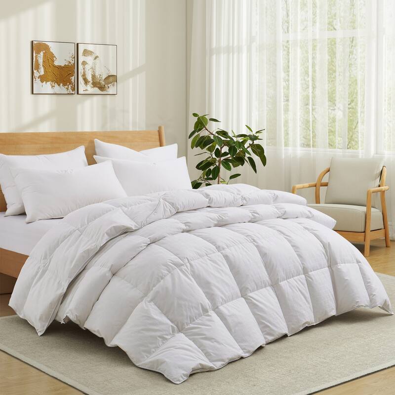 300TC Cotton Goose Feather and Down Comforter, from Lightweight to Heavy Weight