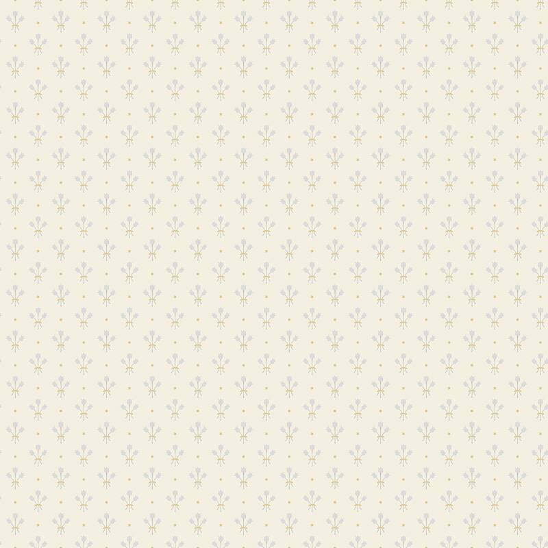A-Street Prints Lili White Miniature Floral Wallpaper