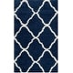 preview thumbnail 98 of 145, SAFAVIEH Hudson Shag Ariola Trellis 2-inch Thick Rug 3' x 5' - Navy/Ivory