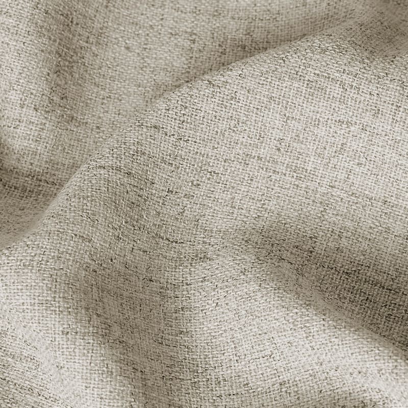 Exclusive Fabrics Farm Town Textured Faux Linen Semi Sheer Curtains (2 Panel) Window Curtains