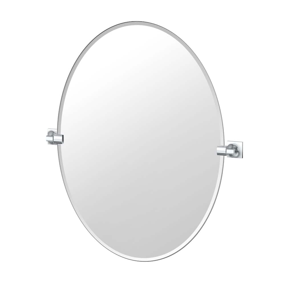Gatco 5589LG Waterline 32" x 28" Contemporary Oval Frameless Bathroom