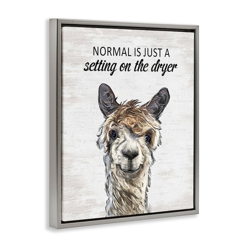 Stupell Normal is Just Dyer Setting Framed Floater Canvas Wall Art Design By Lettered and Lined
