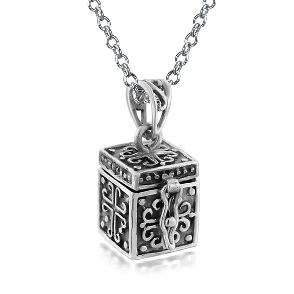 Sterling Silver Locket Jewelry Pendants /& Charms Solid 20 mm 25 mm 20mm Textured Daisies Heart Locket