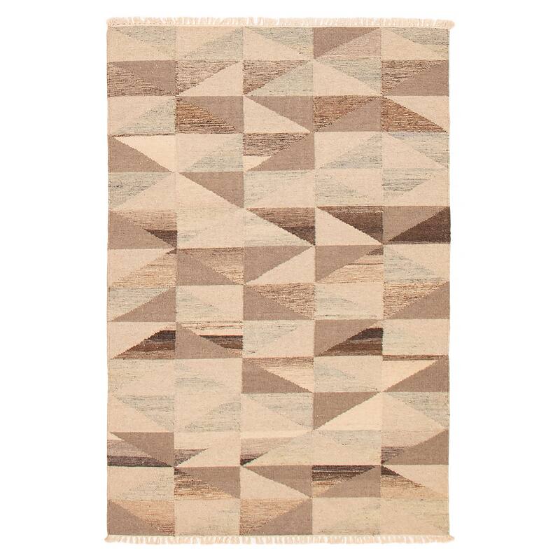 Ankara FW Beige Kilim 5'1" x 7'10" - 5'1 x 7'10 - Beige - 5'1 x 7'10