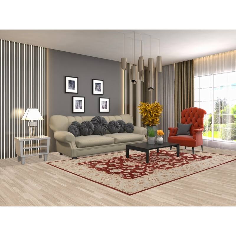 Vegetable Dye Floral Chobi Peshawar Oriental Wool Area Rug Handmade - 6'1" x 9'4"