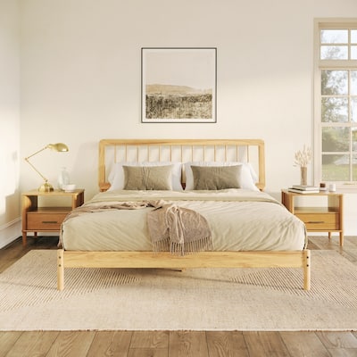 Middlebrook Designs Boho Solid Wood King Spindle Bed